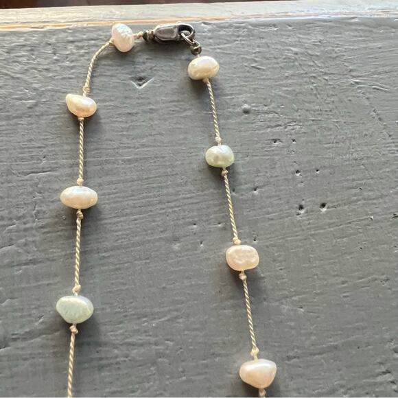 String of Pearls 925 Sterling Silver Clasp Necklace - Picture 4 of 9